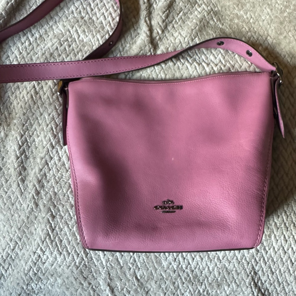 Coach Pink Leather Shoulder Bag